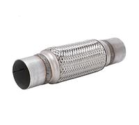 Akozon Tuyau Flexible D'échappement 2,5x12 Pouces Accouplement de Tuyau Flexible D'échappement Tissé de Voiture Tube D'échappement Tressé Tube à Joint Flexible Ondulé en Acier Inoxydable pour Piè