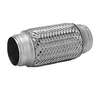 Akozon Tuyau Flexible D'échappement 50x155mm Accouplement de Tuyau Flexible D'échappement Tissé de Voiture Tube D'échappement Tressé Tube à Joint Flexible Ondulé en Acier Inoxydable pour les Autob