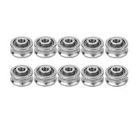 U Groove Track, Akozon U Groove Bearing SG15 Track Guide Roulement 5 x 17 x 8 mm pour Machine à broder ordinateur 10 pièces(Single Row Roller)