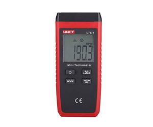 Akozon UT373 Mini Tachymètre LCD Numérique sans RPM Tach Vitesse Compteur Plage de Mesure 10-99999RPM Odomètre LCD rétro-éclairage