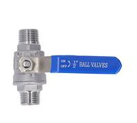 Akozon Vanne à Passage Complet Mâle à Mâle 1/2 Po DN15 1000 WOG 304 Vanne d'eau et d' en Acier Inoxydable - Industriel et Scientifique/Hydraulique, Pneumatique et plomberie/Raccords/Valves/