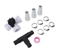 Akozon Vanne de Dérivation 3 Voies pour Piscine - Vanne de Dérivation 3 Voies G1 1/2 fileté Femelle pour Piscine, Spas - Compatible avec de de Spa en PVC