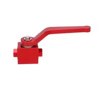 Akozon Vanne de Verrouillage de la Ligne de Frein en Aluminium Billette 8000 Psi pour le Carburant D'eau de Liquide de Frein (rouge)