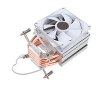 Akozon Ventilateur de Refroidissement CPU 3,54 Pouces, 4 Caloducs, 3 Broches, 12vdc, 2000 Tr/min, Roulement Hydraulique, Refroidisseur de CPU, Carte Mère avec Plaque Arrière
