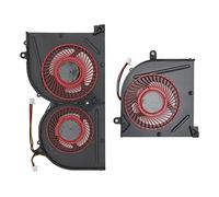 Akozon Ventilateur de Refroidissement CPU GPU à 4 Broches, Ventilateur de Refroidissement PC à émission Rapide de Chaleur pour Msi Gs63vr pour Gs63 pour Gs73 pour Gs73vr pour Ms 17b1,