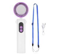 Akozon Ventilateur Portable à Grande Vitesse Rechargeable avec une Longue Batterie de Glace à Glace à une Longue Batterie Numérique pour les Activités de Plein Air Intérieures (WHITE)
