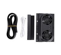 Akozon Ventilateur Solaire pour Camping-Car, 2,5W Silencieux pour Fenêtre | Construction ABS, pour Voitures, Ateliers et Remises, Échange D'Air Continu, Moteur Silencieux, Ventilation Solaire Portable