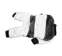Akozon Vêtements d'hiver Confortables pour Chiens de Petites Races - Teddy, Schnauzer, Poméranie - Pull à Quatre Pattes Gris et Blanc pour Chiots - Vêtement Anti-Chute pour