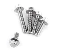 Akozon 10pcs Boulon Bride Vis à Tête M6*25 Acier Inoxydable SS304 Hex Bride Vis Bouchon Rondelle Tête Boulons Fixation
