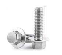 Akozon Vis à tête hexagonale métrique en acier inoxydable, 10 pièces rondelles de capuchon M8 éléments de fixation de vis (M8*25)