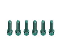 Akozon Vis de Tige M5x18mm en Alliage d'aluminium, Vis de Tige de Guidon de Vélo, Accessoire de Vélo de Montagne, Fixation Professionnelle Stable, Lot de 6 (GREEN)