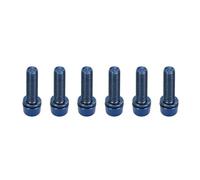 Akozon Vis de Tige M5x18mm en Alliage d'aluminium, Vis de Tige de Guidon de Vélo, Accessoire de Vélo de Montagne, Fixation Professionnelle Stable, Lot de 6 (BLUE)
