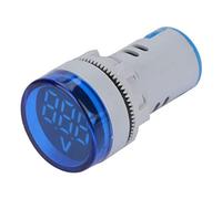 Akozon Voltmètre LED, Affichage Numérique, Indicateur de Tension, Testeur de Lampe Ronde, Voltmètre à Affichage LED Numérique (BLUE)