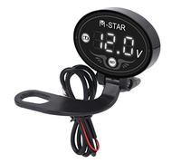 Akozon Voltmètre LED pour Moto, Numérique 9-24V, Batterie ABS, Conduite