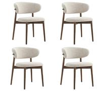 AKPHBKFG Chaises de Salle à Manger, Tabouret de Bar Moderne, Chaise de Cuisine rembourrée Style Mid-Century Modern avec Pieds en Bois Massif, pour la Salle à Manger, Le Salon ou Un café 4 PCS