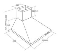 AKPO WK-4 Classic Eco 60 Hotte cheminée Blanc - WK-4 CLASSIC 60 BIAY ECO