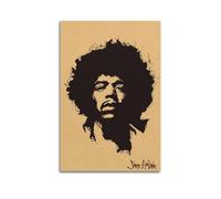 AKRHARWB Jimi Hendrix Poster décoratif vintage élégant pour salon, chambre à coucher, décoration murale sans cadre 30 x 45 cm