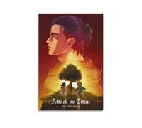 AKRHARWB Poster L'Attaque des Titans - Art mural vintage élégant - Peinture décorative pour salon, chambre à coucher - 30 x 45 cm - Style rétro - Sans cadre