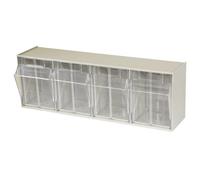 Akro-mils 06702 Tiltview Système de rangement en plastique horizontal avec deux poubelles de Tilt Out, 06704