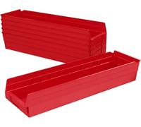 Akro-mils 30164 61 cm par 15,2 cm par 10,2 cm Plastique étagère de nidification Poubelle Box, Bleu, étui de 6, 30164RED