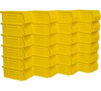 Akro-Mils 30220 AkroBins Plastic Storage Bins, Space-Saving Stackable Bins for Garage, Pantry, Craft Organization, 18,7 cm x 10,5 cm x 7,6 cm, Yellow, 24-Pack
