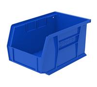 Akro-Mils 30237 AkroBins Plastic Storage Bins, Space-Saving Stackable Bins for Garage, Pantry, Craft Organization, 22.86 cm x 15.24 cm x 12.7 cm, Blue, 12-Pack