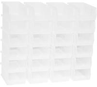 Akro-Mils AkroBin 30220 Lot de 24 boîtes de rangement empilables en plastique Transparent 17,8 x 10,2 x 7,6 cm