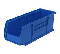 Akro-Mils AkroBins 30224 Lot de 12 bacs de rangement empilables à suspendre en plastique, 27,9 x 10,2 x 10,2 x 10,2 cm, bleu