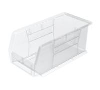 Akro-Mils AkroBins 30230 Lot de 12 bacs de rangement empilables à suspendre en plastique Transparent 27,9 x 12,7 x 12,7 cm