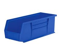 Akro-Mils AkroBins 30234 Lot de 12 bacs de rangement empilables à suspendre en plastique 38,1 x 12,7 x 12,7 cm Bleu