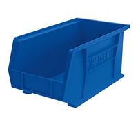 Akro-Mils AkroBins 30240 Lot de 12 bacs de rangement empilables à suspendre en plastique 38,1 x 20,3 x 17,8 cm Bleu