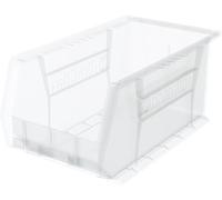 Akro-Mils AkroBins 30240 Lot de 12 bacs de rangement empilables en plastique pour garage, garde-manger, organisation artisanale, 38,1 x 20,3 x 17,8 cm, transparent