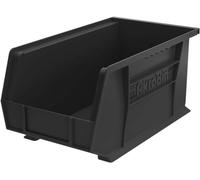 Akro-Mils AkroBins 30240 Plastic Hanging Stackable Storage Organizer Bin, 15-Inch x 8-Inch x 7-Inch, Black, 12-Pack