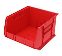 Akro-Mils AkroBins 30270 Lot de 3 bacs de rangement empilables en plastique à suspendre, 45,7 x 40,6 x 27,9 cm, rouge