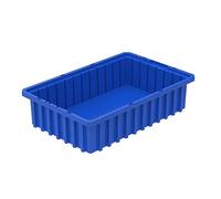 Akro-mils murale 33164 16-1/5,1 cm L par 10-7/20,3 cm L 10,2 cm de H Akro-grid fente intercalaire Plastique Tote Box, Effacer, 12-pack, 33164BLUE