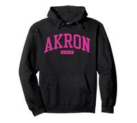 Akron Ohio Oh College University Style Rose Sweat à Capuche