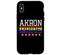 Akron Ohio Pride Drapeau Arc-en-Ciel Gay Lesbienne Queer LGBT Coque pour iPhone X/XS