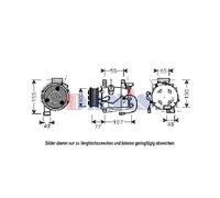 AKS DASIS Compresseur Climatisation Compatible Pour Honda CR-V III RE_