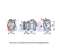 AKS DASIS Compresseur Climatisation D'Air Convient pour Kia Picanto 852578N