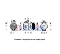 AKS DASIS Compresseur Climatisation D'Air Convient pour Porsche 928 850766N