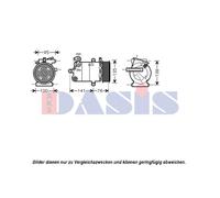AKS DASIS Compresseur Climatisation Pour Fiat Ducato Pritsche/Fahrgestell 250