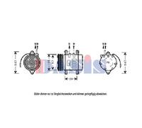 AKS DASIS Compresseur Climatisation Pour Fiat Seicento/600 187 Cinquecento 170