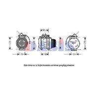 AKS DASIS Compresseur Climatiseur Compatible Pour Porsche 911 Cabriolet 964