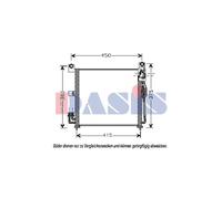 AKS DASIS Condensateur Climatisation Avec Sécheur Pour KIA Picanto SA
