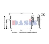 AKS DASIS Condensateur Climatisation Climatique Pour Mitsubishi Space Star DG_A