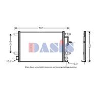 AKS DASIS Condensateur Climatisation Climatiseur pour Audi A4 8E2 B6 8E5