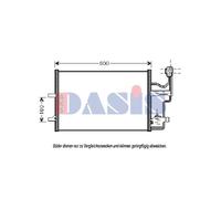 AKS DASIS Condensateur Climatisation Climatiseur pour Mazda 3 BK 5 CR19