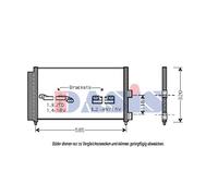 AKS DASIS Condensateur Climatisation pour Fiat Punto 188 _ Lancia Ypsilon 843