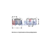 AKS DASIS Du Refroidisseur 164x97x40 pour Mercedes-Benz T-Modèle S210 Classe C