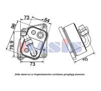 AKS DASIS Du Refroidisseur 96x64x50 pour BMW 3er Compact E46 5er Touring E61 E83